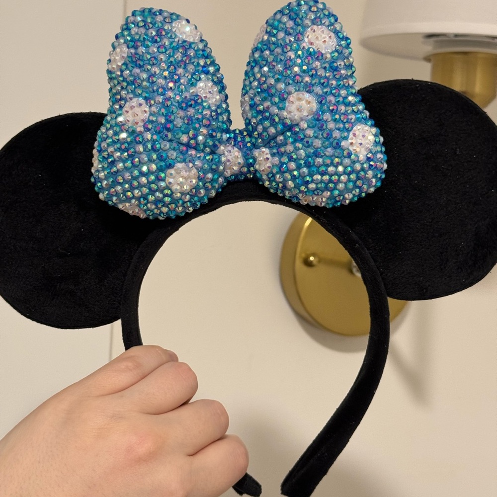 Custom made rhinestone mouse ears!
